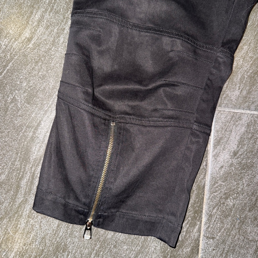 Free People Black Capri Pants with Zipper Accents - Picture 2 of 15